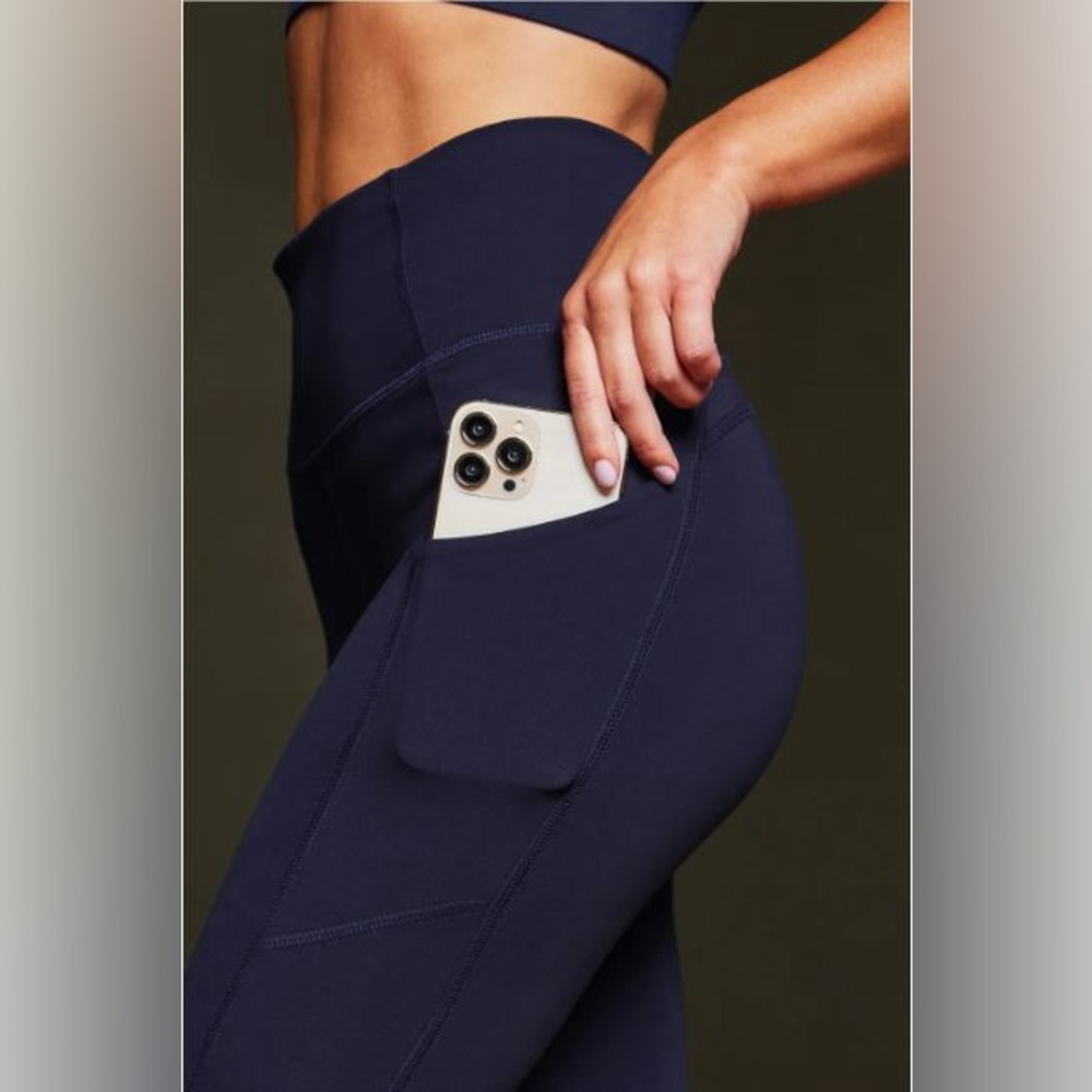 NWT- Fabletics PureLuxe HW Pocket Full length Leggings -DEEP NAVY (27” inseam) - Picture 10 of 12